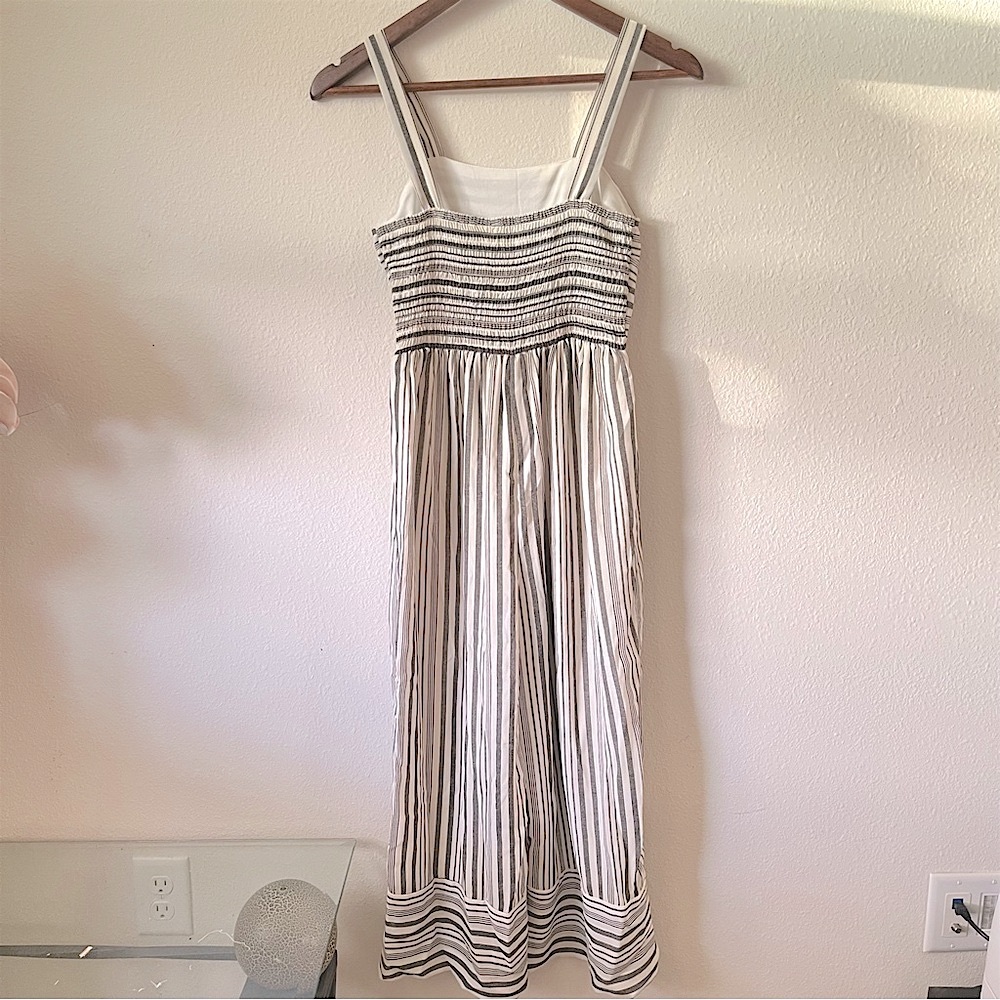 Lulu's Black and White Striped Jumpsuit - Picture 6 of 6